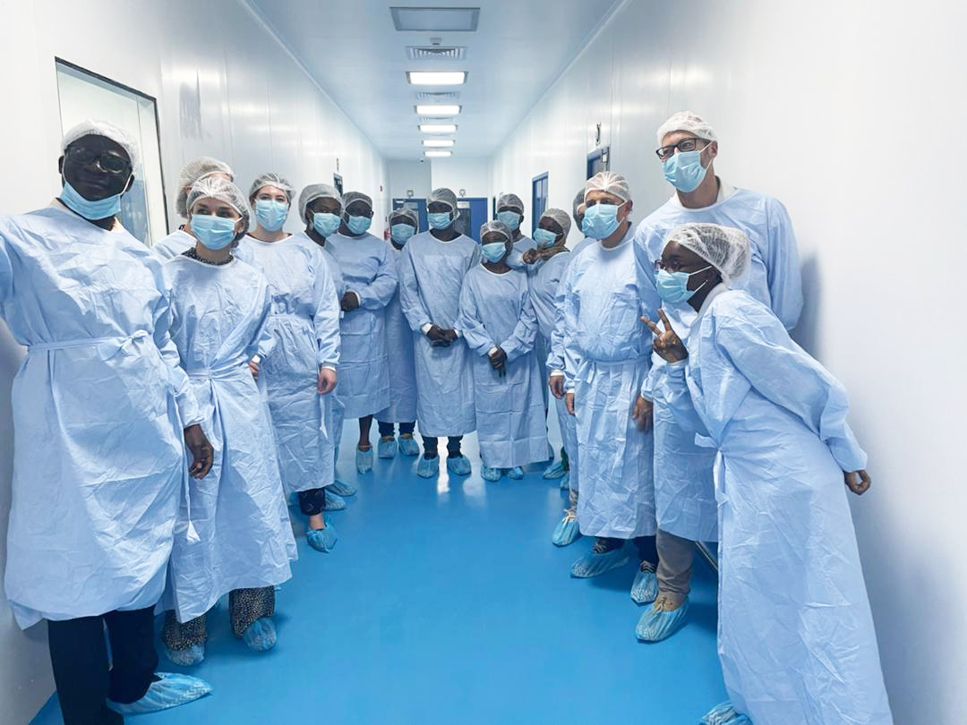 Workshop participants touring the Atlantic LifeSciences facilitiy 