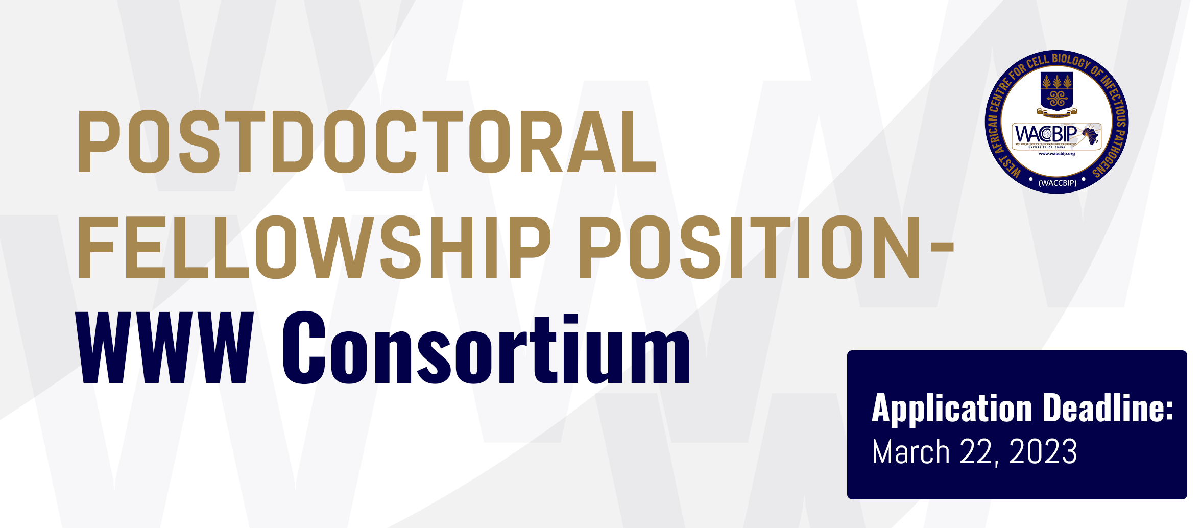 Postdoctoral Fellowship Position - WWW Consortium - West African Centre ...