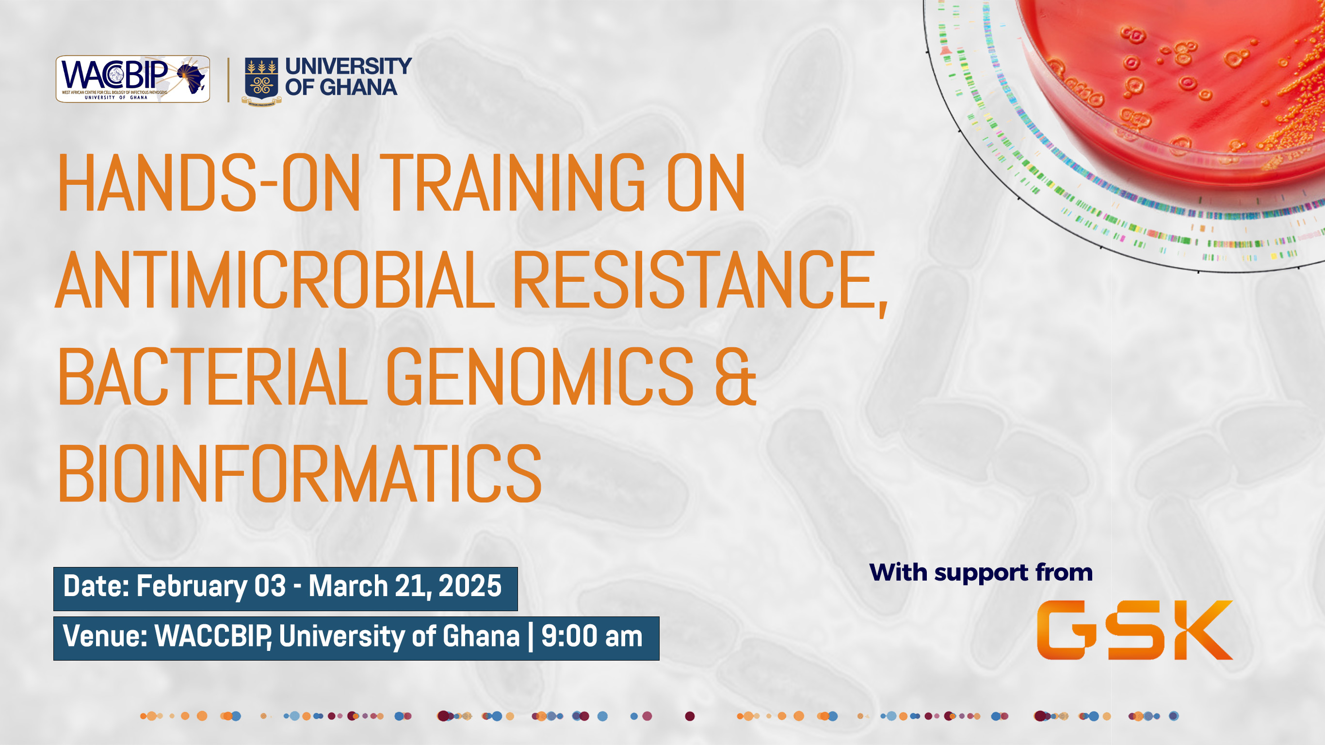 Hands-on Training on Antimicrobial Resistance, Bacterial Genomics, & Bioinformatics.