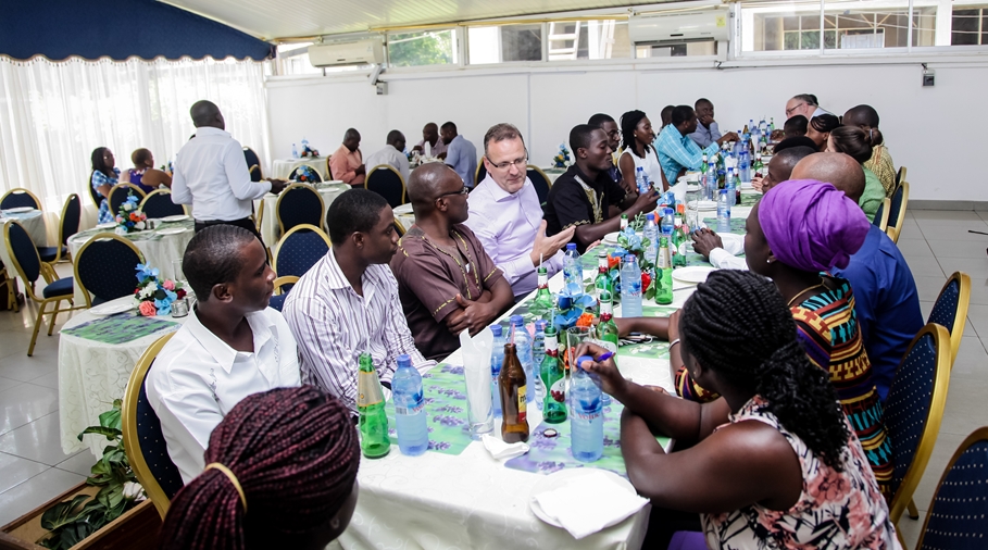 Accreditation Assessment Panel interacting with Students during lunch break