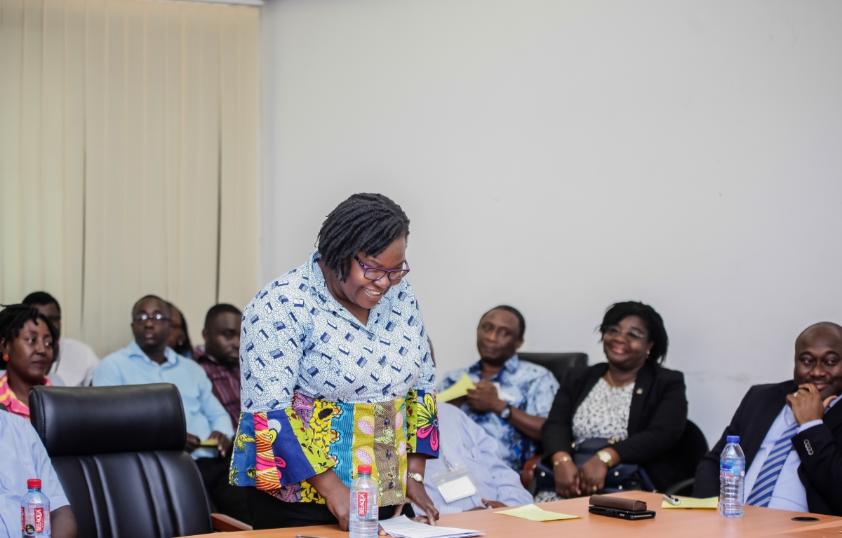 World Bank representative giving her remarks