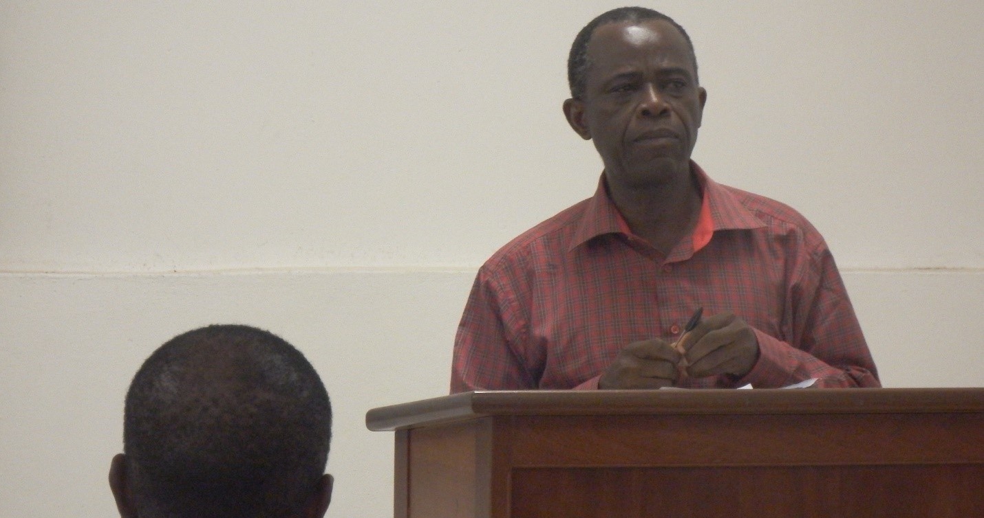 Prof. Isaac Asante addressing faculty and participants