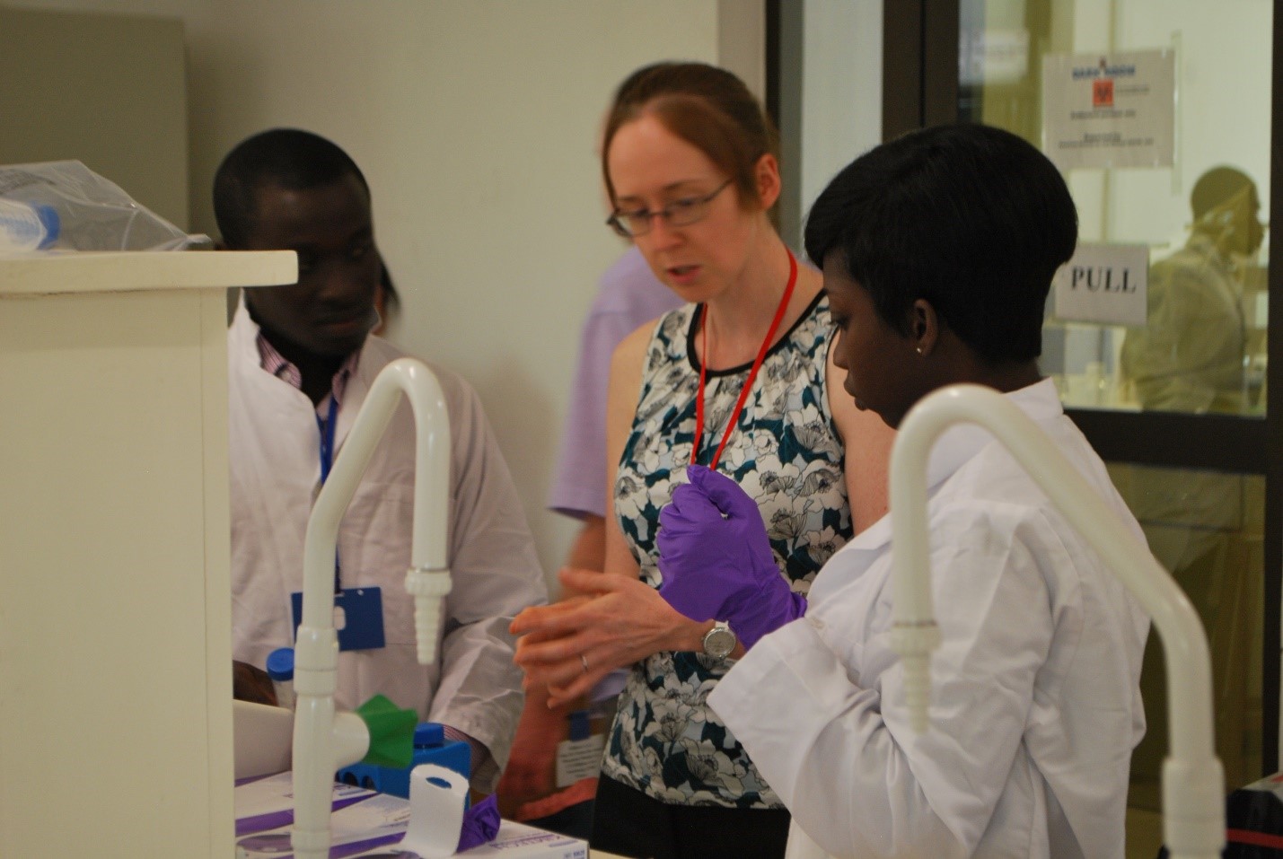 Dr. Paula MacGregor interacting with students.