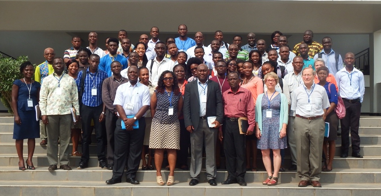 A group photograph of participants and faculty members